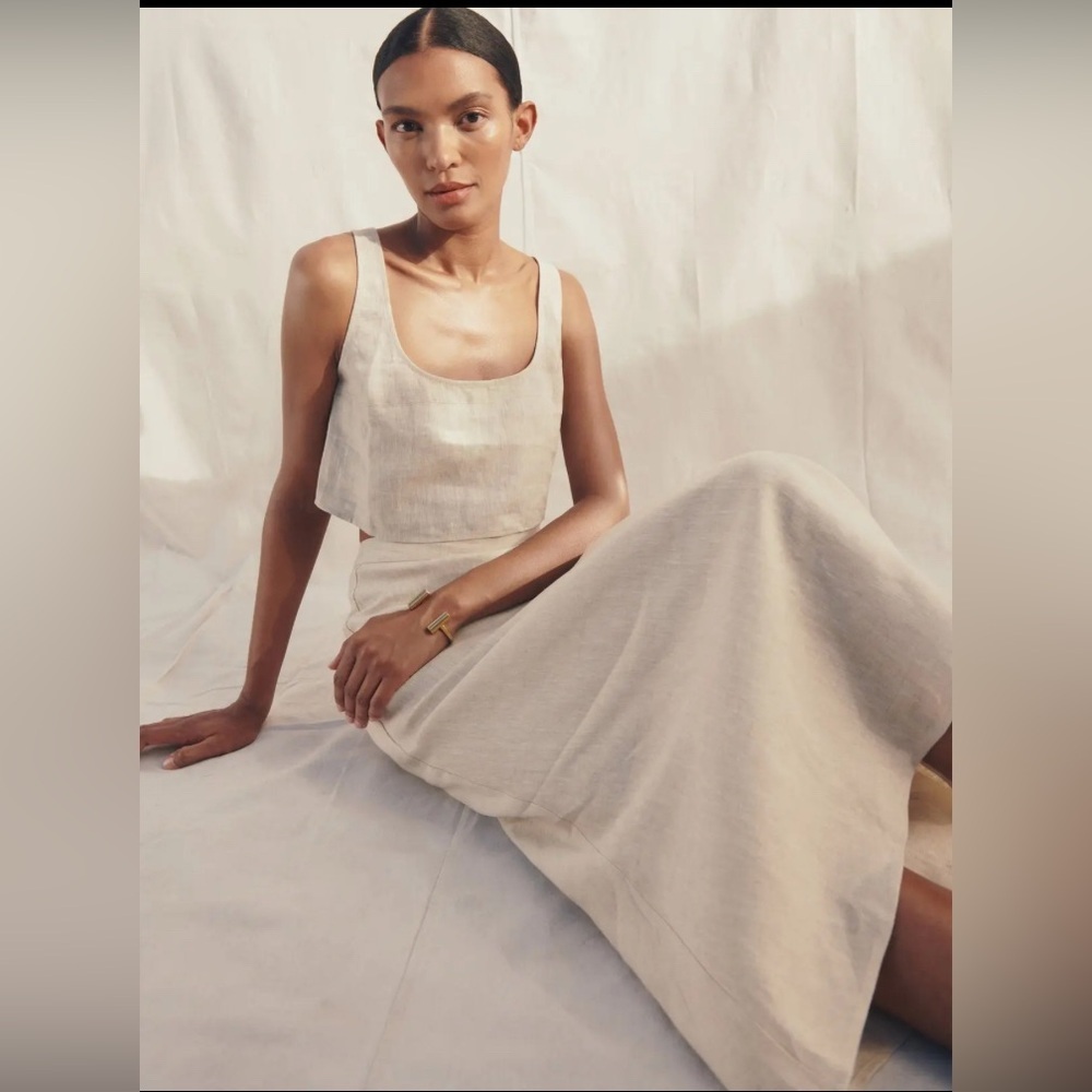 New Reformation Linen Adalyn Tank Skirt Set